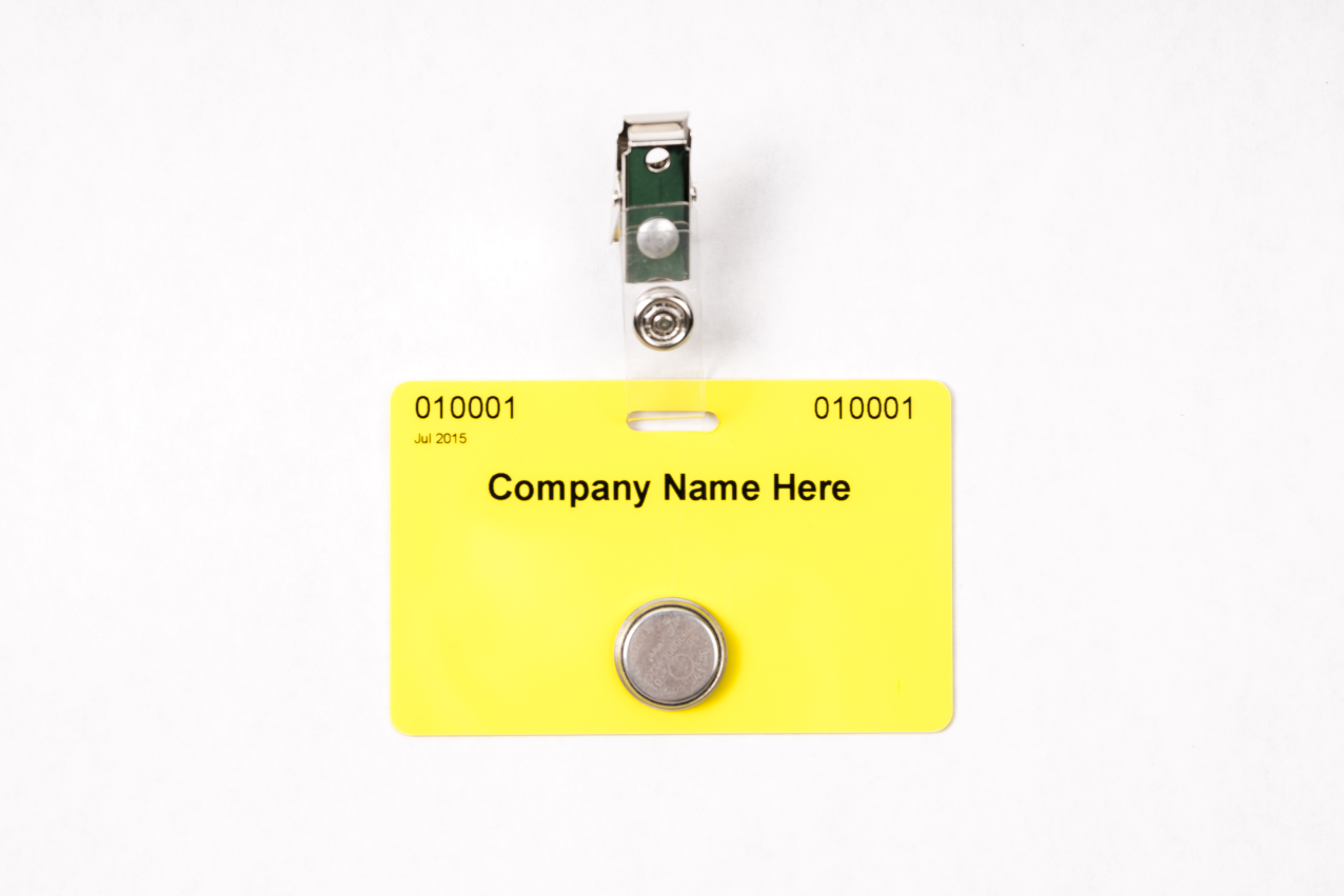 Button Badge with Clip - Yellow