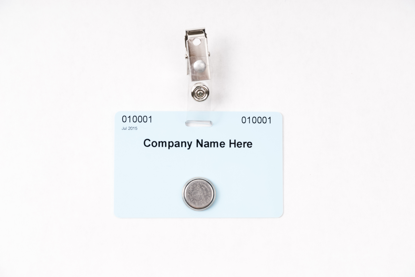 Button Badge with Clip - Light Blue