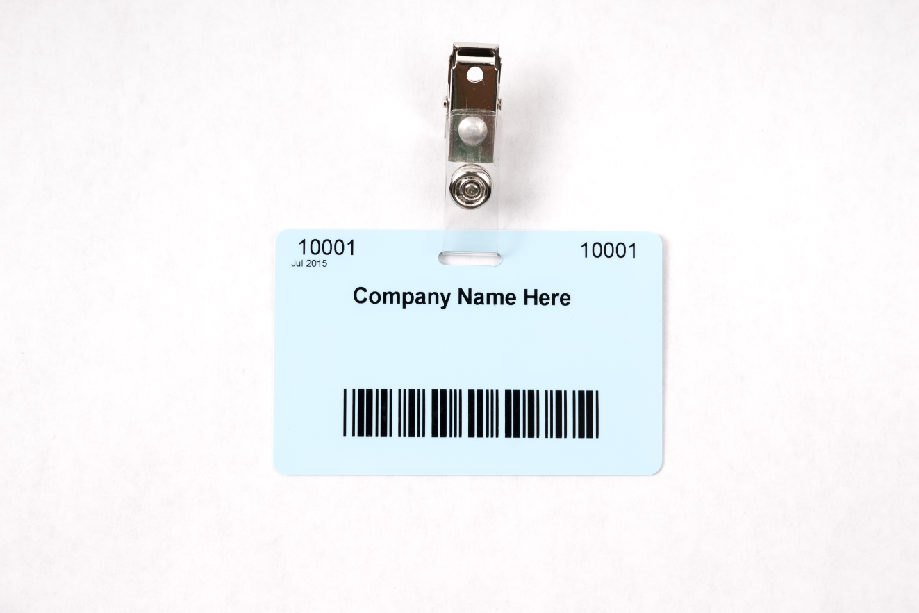 Barcode Badge (Light Blue) w/Clip